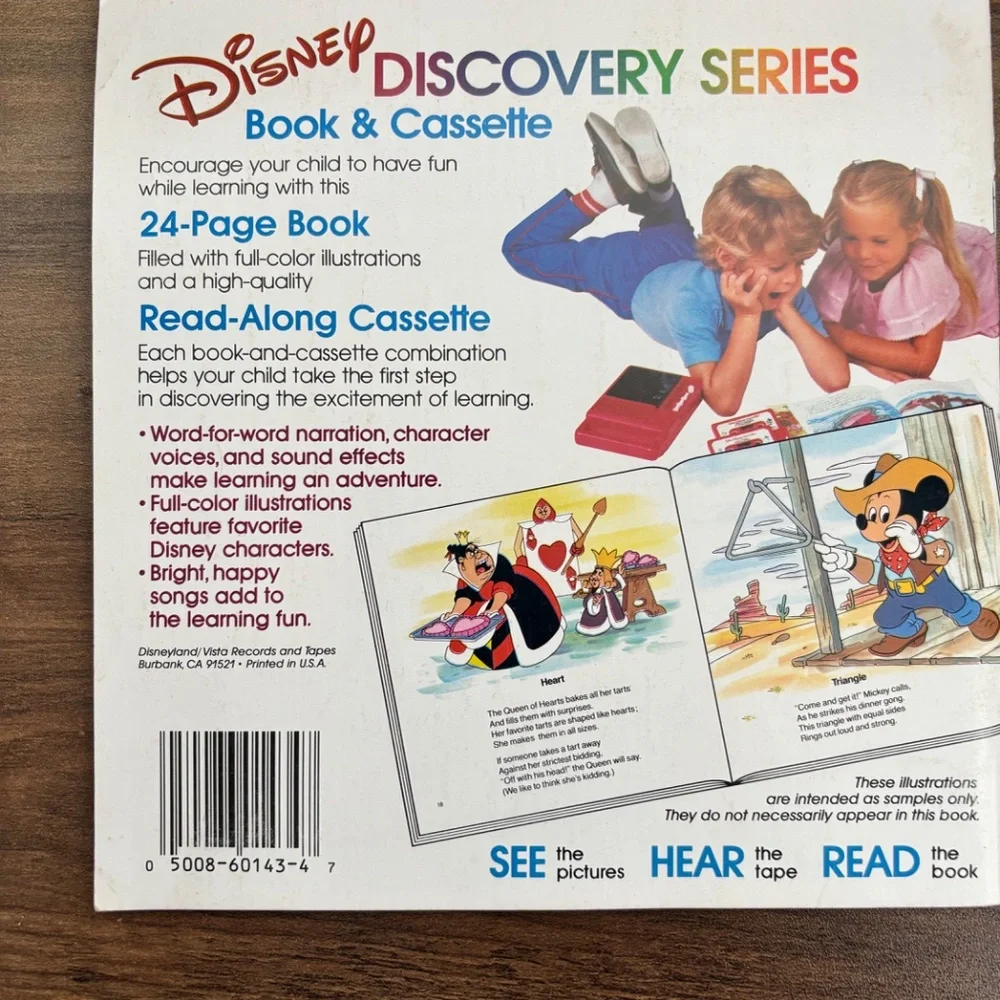 VINTAGE Walt DISNEY Discovery COUNTING FUN & PEOPLE AT WORK Read Cassette Books